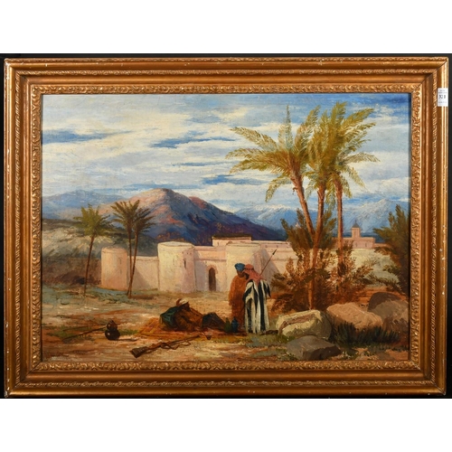 321 - William James Muller (1812-1845) British. A Middle Eastern Scene with Figures, Oil on canvas, Signed... 