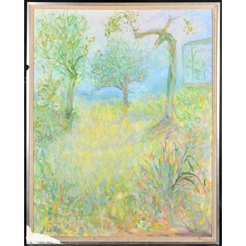 351 - Andre Bicat (1909-1996), an orchard scene, oil on canvas, signed, 50