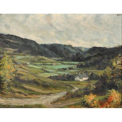 42 - F. Dejaiffe (20th Century) French, 'La Vallee de la Semois a Chairieres', oil on canvas, signed, 16