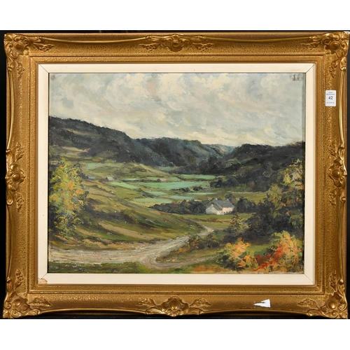 42 - F. Dejaiffe (20th Century) French, 'La Vallee de la Semois a Chairieres', oil on canvas, signed, 16