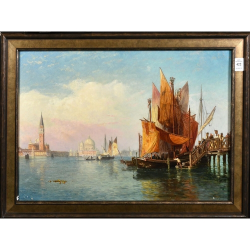 422 - Thomas Pyne (1843-1935), 'Venice, Early Morning', oil on canvas, signed, 14.5