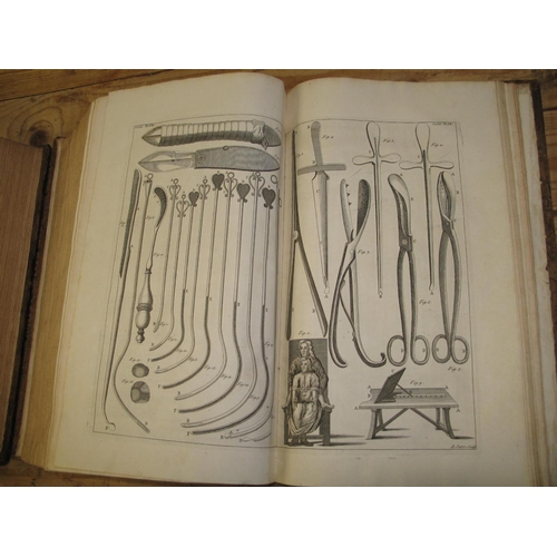 150 - JAMES (R.) A Medical Dictionary, 2 vols only of 3 (i.e. vols 2 & 3), folio, 28 plates on 14 double-p... 