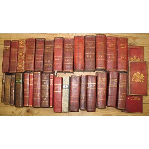 173 - [IRELAND] a collection of DUBLIN imprint ALMANACKS, as follows: 1778, Watson; 1788 Watson + Exshaw +... 