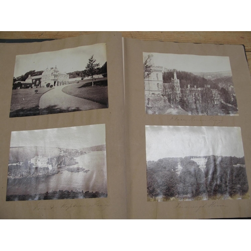 174 - [CORNWALL PHOTOGRAPH ALBUM] 4to album (upr. cvr. off) with 3 loose portraits etc. (with provenance o... 