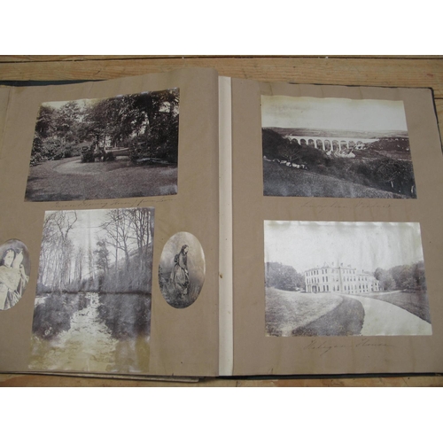 174 - [CORNWALL PHOTOGRAPH ALBUM] 4to album (upr. cvr. off) with 3 loose portraits etc. (with provenance o... 