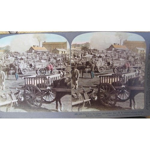 2 - STEREOSCOPE CARDS, 58 colour-tinted Underwood & Underwood stereoscopic cards, U.K. & IRELAND (58).