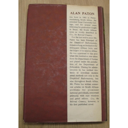 207 - PATON (Alan) Cry, the Beloved Country, 8vo, clo., d.w. (spine faded), 1st Edition, L., 1948.