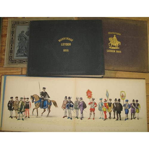 299 - COSTUME PANORAMAS, a collection of 7 obl. folio col. panoramas, original covers (some loose), 1850's... 