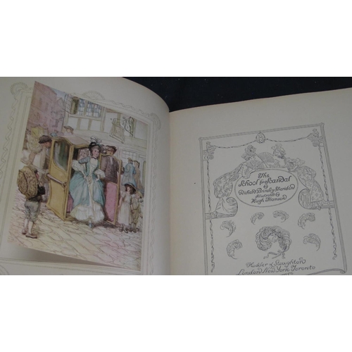 430 - THOMSON (Hugh) illustrator: SHERIDAN  (R.B.) The School for Scandal. H&S (1911) publisher's full vel... 