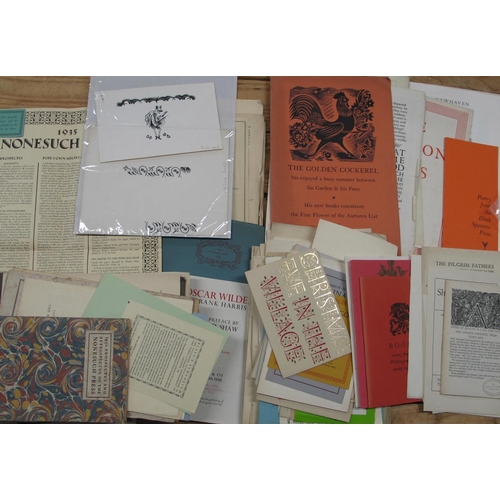 433 - PRIVATE PRESS & other prospectuses, Nonesuch Press, etc., various formats, approx. 180 pieces (Q).