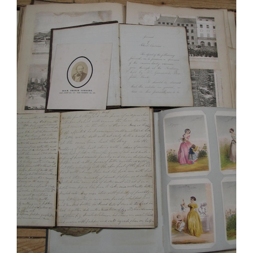 434 - [JOURNALS / SCRAPBOOKS etc.], 4 x misc. incl. one relating you exercises given Greenwood's School, P... 