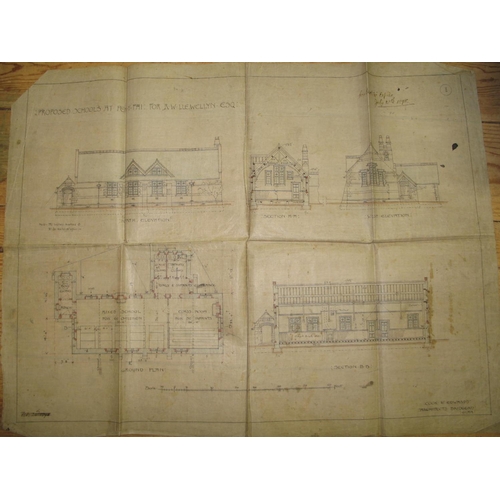 7 - ARCHITECTURE / WALES] a small archive of material relating to the building of the church at PENYFAI,... 