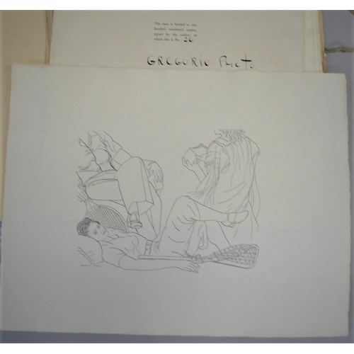 82 - PRIETO (Gregorio) Students Oxford & Cambridge, folio, 14 of 20 plates, signed limitation leaf 26 / 1... 