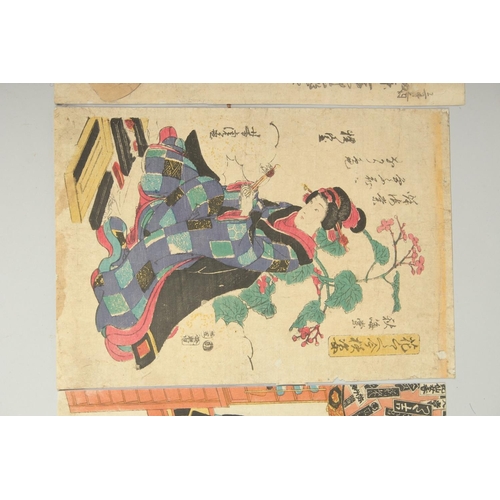 131 - EISEN KEISAI (1787-1867), KUNISADA UTAGAWA (1786-1865), & YOSHITORA UTAGAWA (1836-1880): EDO BEAUTIE... 