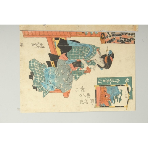 131 - EISEN KEISAI (1787-1867), KUNISADA UTAGAWA (1786-1865), & YOSHITORA UTAGAWA (1836-1880): EDO BEAUTIE... 