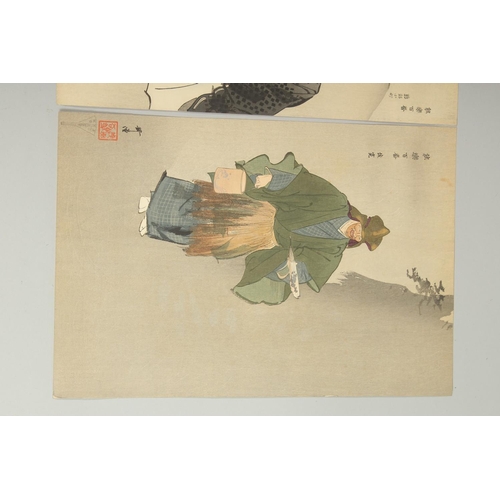 139 - KOGYO TSUKIOKA (1869-1927): FROM THE SERIES OF ONE HUNDRED NOH PLAYS; three early 20th century Japan... 