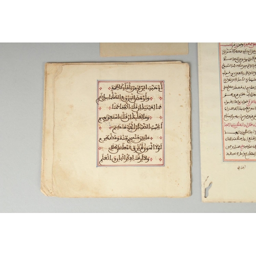 217 - A COLLECTION OF QURAN MANUSCRIPTS, (qty).