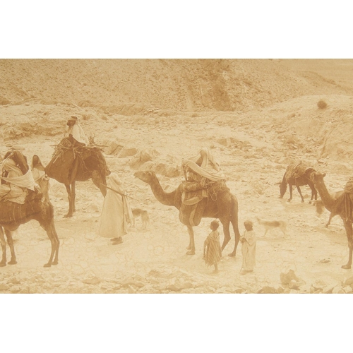 325 - ALEXANDRE BOUGAULT (1851-1911): A LANDSCAPE PHOTOGRAPH TAKEN FROM THE NORTHEN AFRICAN WADI (VALLEY),... 