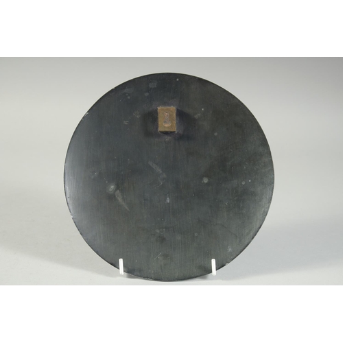 386 - A CIRCULAR NIELLO PLAQUE DEPICTING THE TAJ MAHAL, 20cm diameter.