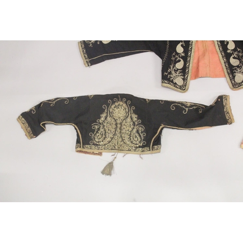 407 - FIVE OTTOMAN JACKETS, with metal-thread embroidered decoration, (5).