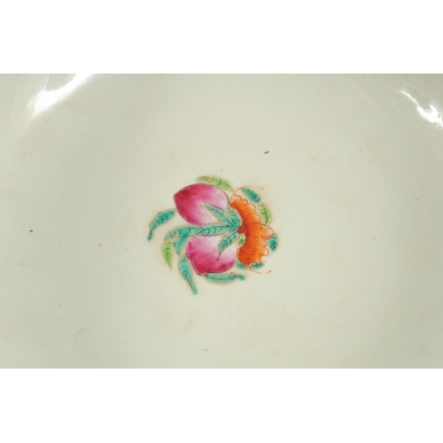 93 - AN EARLY 20TH CENTURT CHINESE FAMILLE ROSE BOWL, painted with flora and precious objects, the interi... 