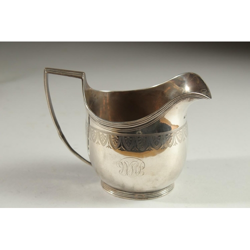 1953 - A GEORGE III SILVER MILK JUG. London 1804.  Maker: I. B.