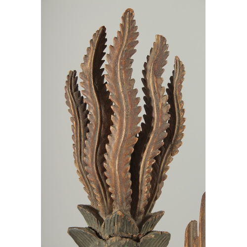 227 - AN 18TH-19TH CENTURY SOUTH EAST ASIAN LACQUERED CARVED WOODEN PHOENIX, possibly Thai, 30cm long.