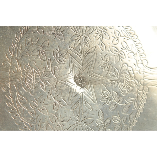 304 - A FINE SIGNED IRAQI NIELLO SILVER TWIN HANDLED TRAY, stamped to the centre, 53cm x 32cm.