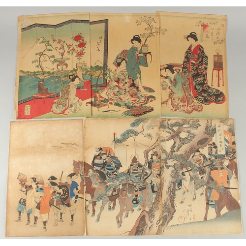 56 - CHIKANOBU YOSHU (1838-1912): THE OUTER PALACE OF CHIYODA AND THE ETIQUETTE FOR THE LADIES; six origi... 