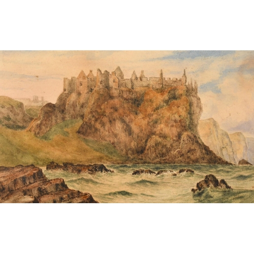 148 - Alexander Williams (19th Century), A view of Dunluce Castle, Northern Ireland, watercolour, indistin... 