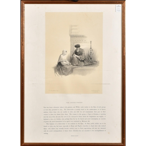 10 - David Roberts, 'The Letter-Writer', 'Nubian Women at Korti', and 'The Nilometer on the Island of Rho... 