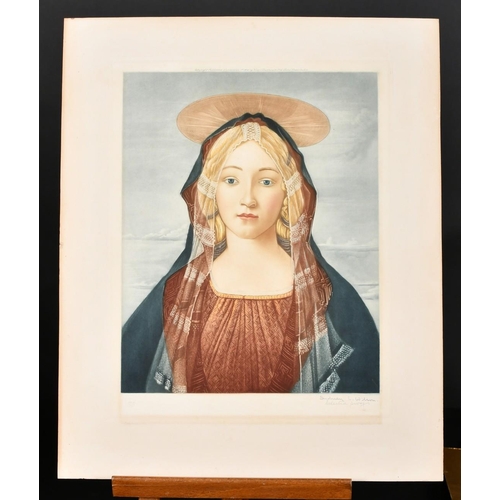 113 - Sydney Wilson, a coloured mezzotint (selected proof) of a female Saint 14