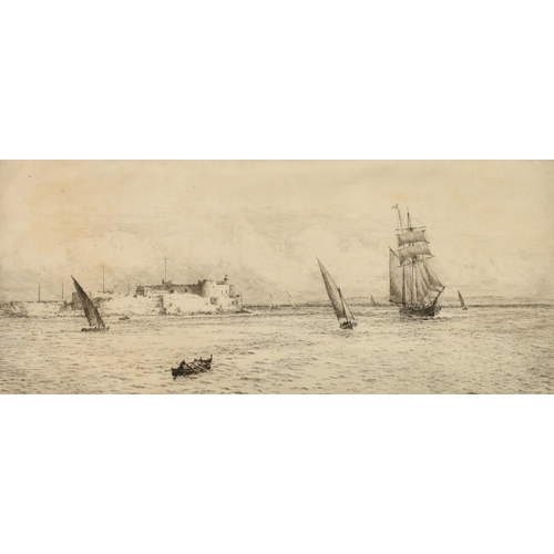 114 - William Lionel Wyllie (1851-1931) British, rounding the headland, etching, signed in pencil, plate s... 