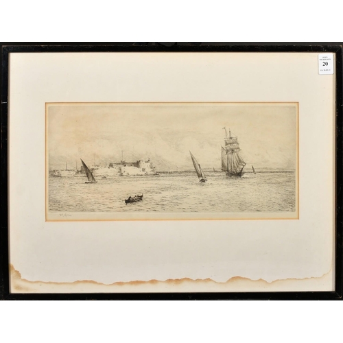 114 - William Lionel Wyllie (1851-1931) British, rounding the headland, etching, signed in pencil, plate s... 