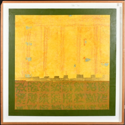 163 - Jacques Coulais (20th Century French School), an abstract composition, acrylic, signed, 39.5