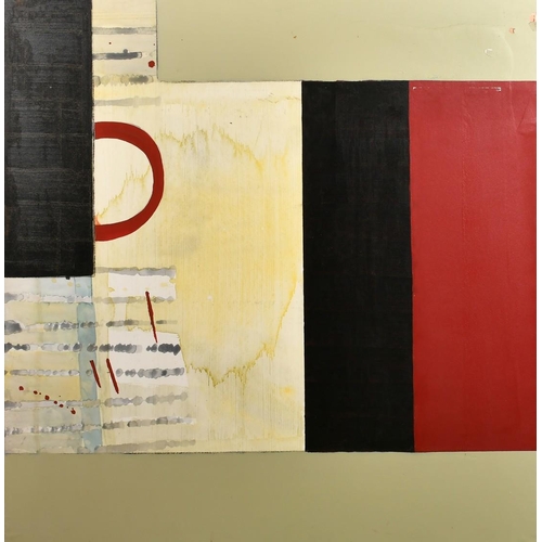 165 - Jacques Coulais (20th Century French School), an abstract composition, acrylic and collage, label ve... 