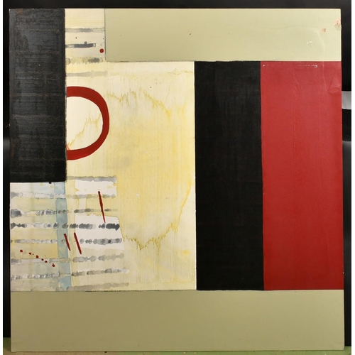 165 - Jacques Coulais (20th Century French School), an abstract composition, acrylic and collage, label ve... 