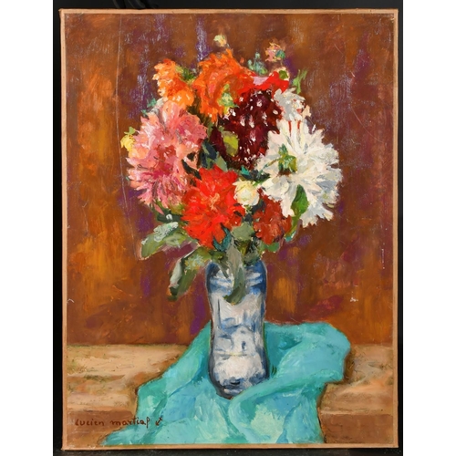 166 - Lucien Martial (Mid-20th Century French School), 'Bouquet au Vase Bleu', oil on canvas, signed, insc... 