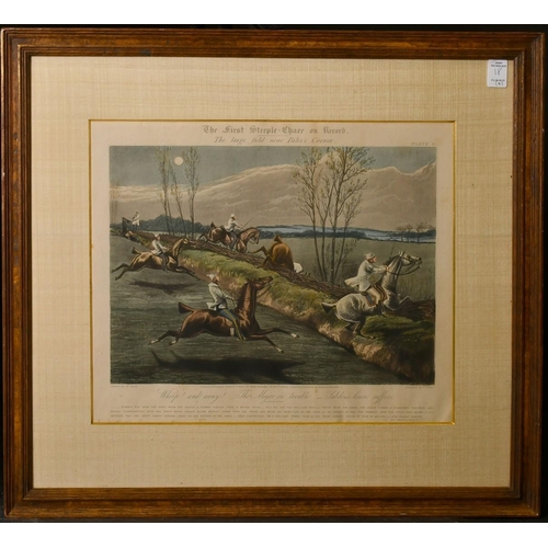 18 - Harris after Alken, 'The First Steeple Chase on Record', a set of four colour prints, each 13