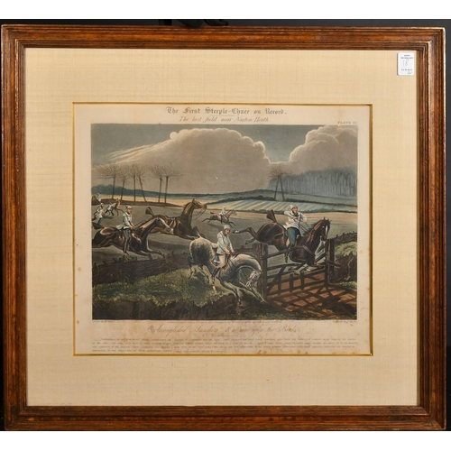 18 - Harris after Alken, 'The First Steeple Chase on Record', a set of four colour prints, each 13