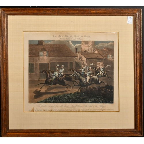 18 - Harris after Alken, 'The First Steeple Chase on Record', a set of four colour prints, each 13