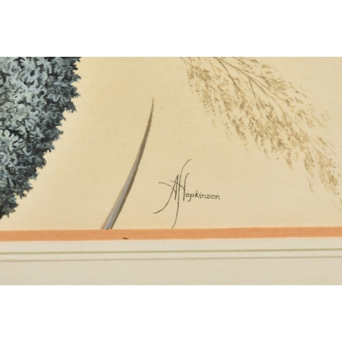 334 - Anne Hopkinson, 'Kingfisher', watercolour, signed, The Arun Art Centre Ltd label verso, 9