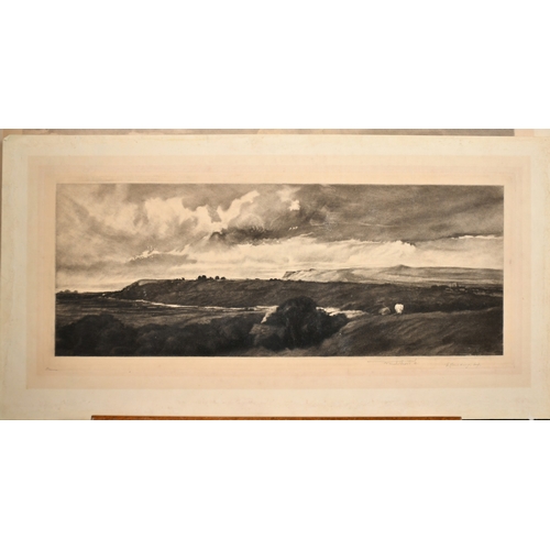 35 - Frank Short (1857-1945), 'Wensley Dale' from the painting by Peter de Wint, mezzotint, plate size 8