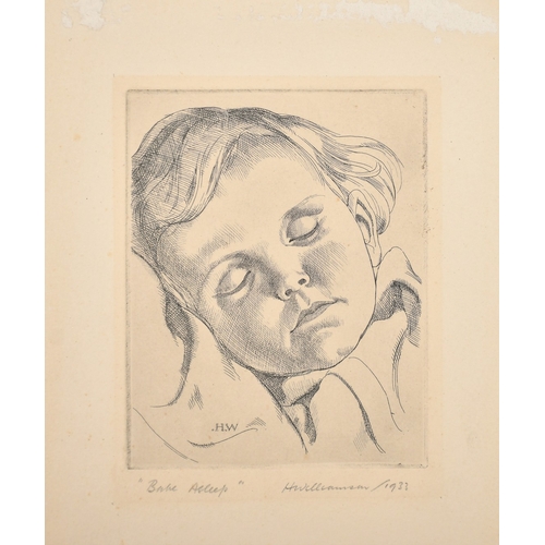 49 - Harold Williamson (1898-1972), a group of four etchings of children, each signed in pencil, the smal... 