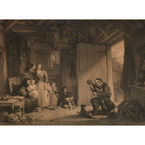 63 - Edward Goodall after Frederick Goodall, 'The Piper', engraving, 13.5