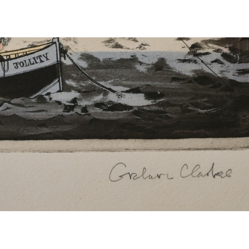 66 - Graham Clarke, 20th Century, 'Anchor and Hope', coloured etching, signed in scribed and numbered 209... 