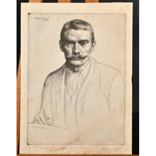 74 - William Strang (1859-1921), a self portrait of the artist, Circa 1995, etching, inscribed 'Painted b... 