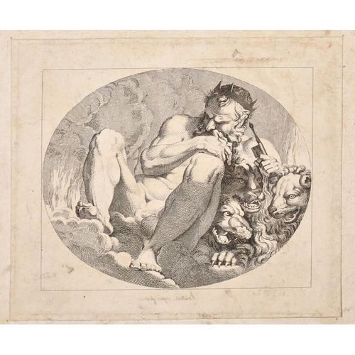 89 - Oliver Dauphin after Annibale Carracci, 'Pluto with Cerberus', etching 4