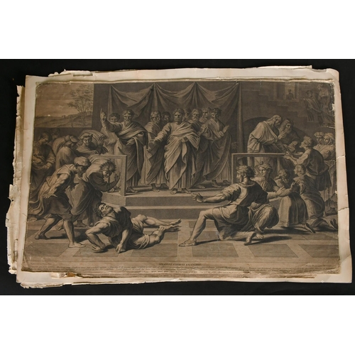 93 - After Raphael, seven Old Master engravings, all figure subjects, sizes from 9.75