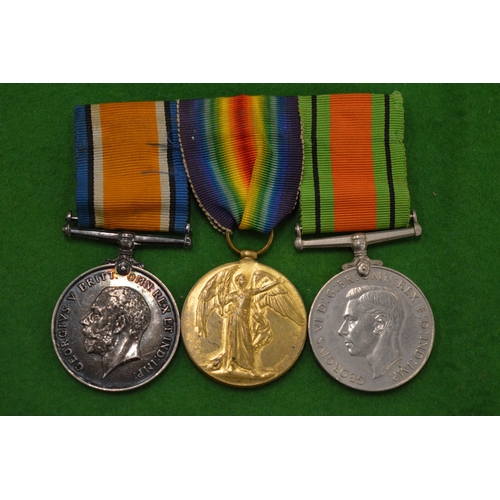 1000 - World War One trio presented to 8893 Private F V Thurgood 9th London Rifles.